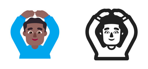 Man Gesturing OK Emoji (Dark Skin Tone)
