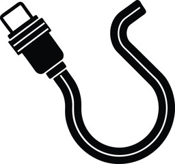 usb cable on white background