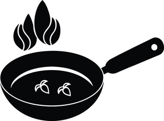 frying pan vector illustration