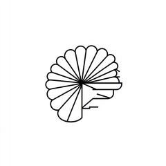 Abstract spiral staircase design graphic