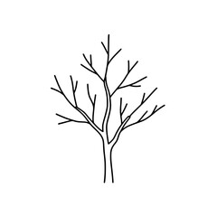 Obraz premium An icon of a dry tree branch representing the concepts of nature and bare trees