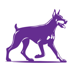 Fototapeta premium Majestic Doberman Pinscher Silhouette: Elegant Canine Art