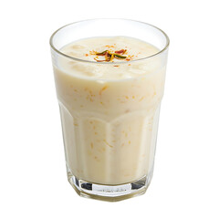 Glass of lassi drink isolated on transparent background