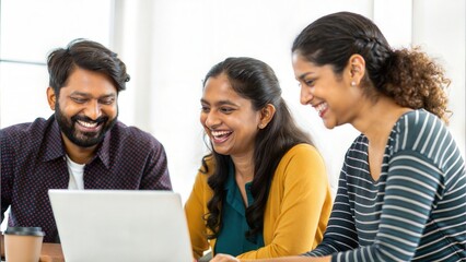 Indian Startup Team Having Fun While Discussing New Campaign
