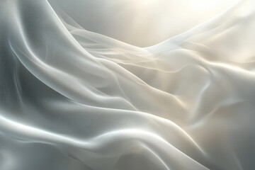 Fototapeta premium Delicate, flowing fabric captured in light.