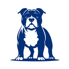 Fototapeta premium Majestic Pitbull: A Powerful Canine Portrait. Black and White Vector Graphic of a Strong, Loyal Dog Breed.