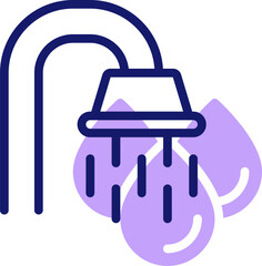 shower illustration on a white background     