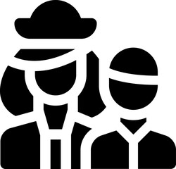 single mother illustration on a white background     