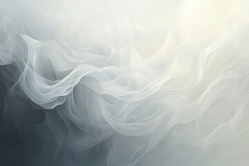 Fototapeta premium Delicate, flowing fabric drapes in soft, light tones.