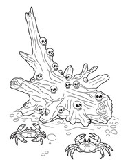 Splashing Goo Monster – Slimy Creepy Creature Coloring Page