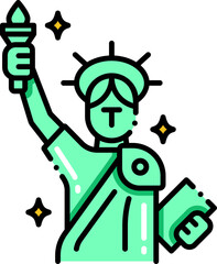 statue of liberty illustration on a white background     