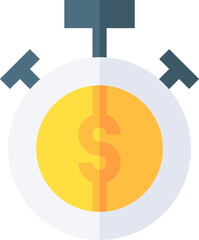 stopwatch illustration on a white background     