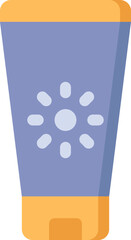 sunblock illustration on a white background     