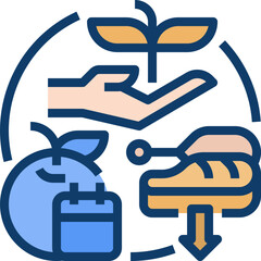 sustainable illustration on a white background     