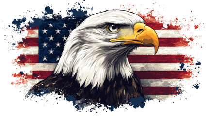  Freedom Bird and Grunge Flag.