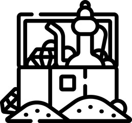 treasure chest illustration on a white background     