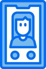 video call illustration on a white background    