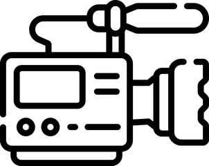video camera illustration on a white background     