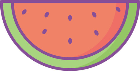 watermelon illustration on a white background     