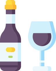 wine bottle illustration on a white background     