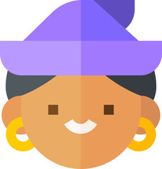 witch illustration on a white background     