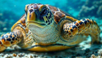 Fototapeta premium sea turtle in water
