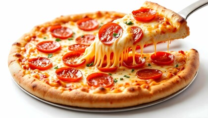pizza isolated on white background