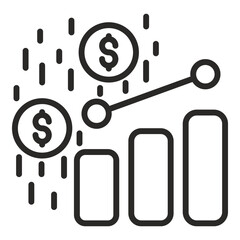 revenue icon outline