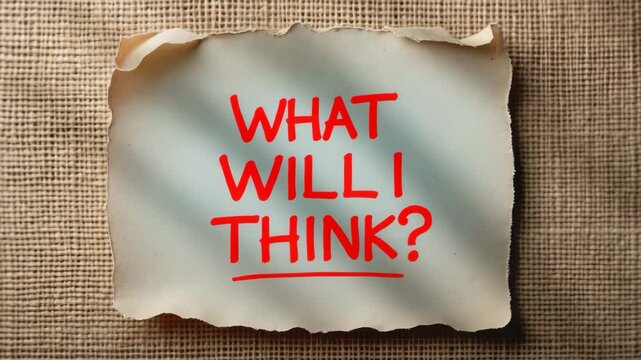 WHAT WILL YOU TRUST by relying on your own abilities instead of worrying about others' opinions.