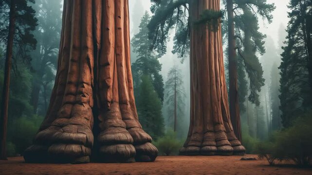 Colossal Sequoias located in the largest grove.