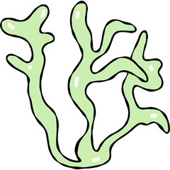 Green Coral with Many Branches