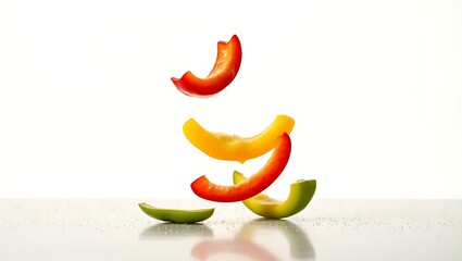 Isolated ripe red hot chili peppers, a spicy food ingredient with vibrant color and heat