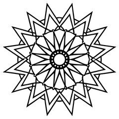 Ornate Mandala Line Art