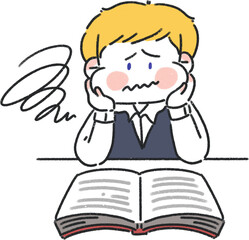 공부에스트레스 받는 학생