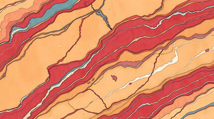 Render a natural brown marble stone texture showcasing geological layering, porous limestone base, and calcite crystal deposits. Use earthy tones (beige, walnut, rust) with irregular veining. Prio