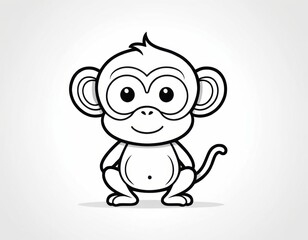 Cute Cartoon Monkey