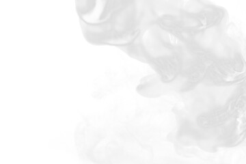 bright white cold smoke corner frame isolated on white or transparent png