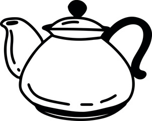 Cup tea drawing, engraving, ink, line art, vector
