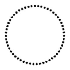 simple design of star circle frame border
