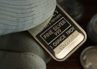 A bar of pure silver with a serial number.