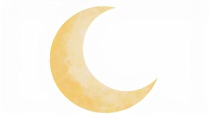 watercolor crescent moon ramadan graphic for web design and print media 