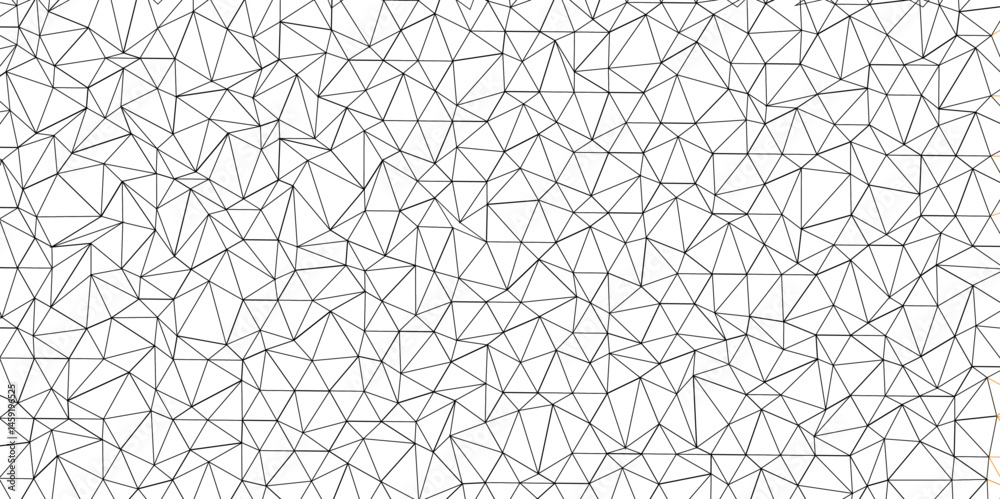 Wall mural abstract of simple gray line triangle pattern geometric background. seamless geometric polygonal rep