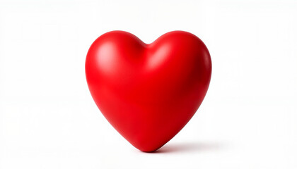 Obraz premium Red heart symbol representing love and affection on a white background 