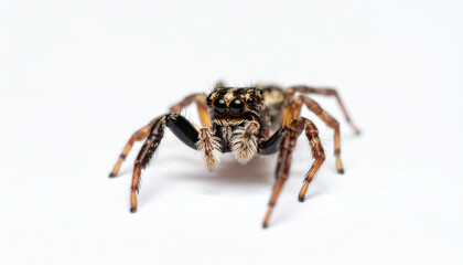 Obraz premium jumping spider on white background