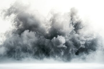 Dramatic smoky clouds against a plain background.