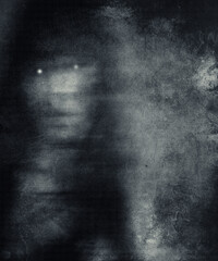 Dark grunge wallpaper with scary monster, Horror background