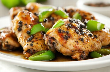 Delicious black pepper chicken wings
