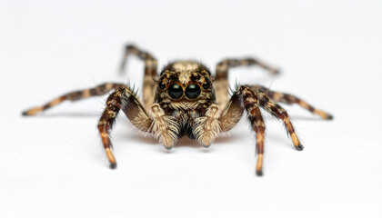 Fototapeta premium jumping spider on white background