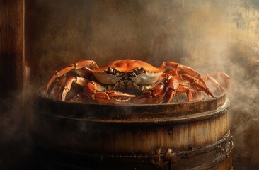 crab in steamer © 越 逾