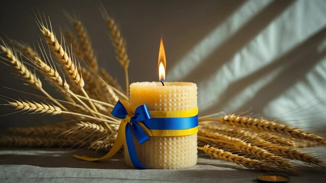 Commemoration Day for victims. Illuminate a candle to honor the memories of those who suffered during tragedy.